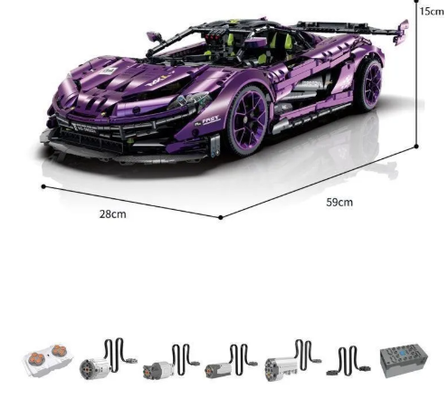 Electroplated Purple Tech Car Blocks